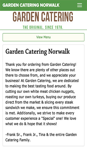 example of mobile delivery from catering service